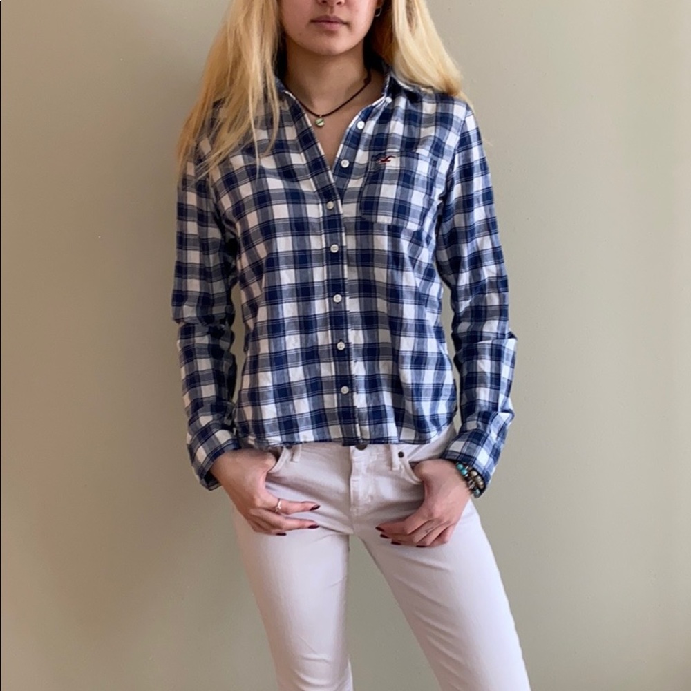 Hollister Plaid Button Down Shirt